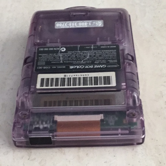 Gameboy Color System Clear Atomic Purple Console Handheld Nintendo Game Boy - Picture 12 of 12